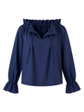 Peasant Top in Cotton Poplin