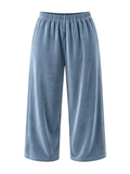 Wide Leg Velour Pant